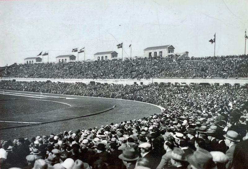 Marker inset: stadium interior with crowds image. Click for full size.
