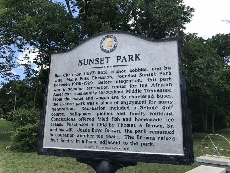 Sunset Park Marker (side A) image. Click for full size.