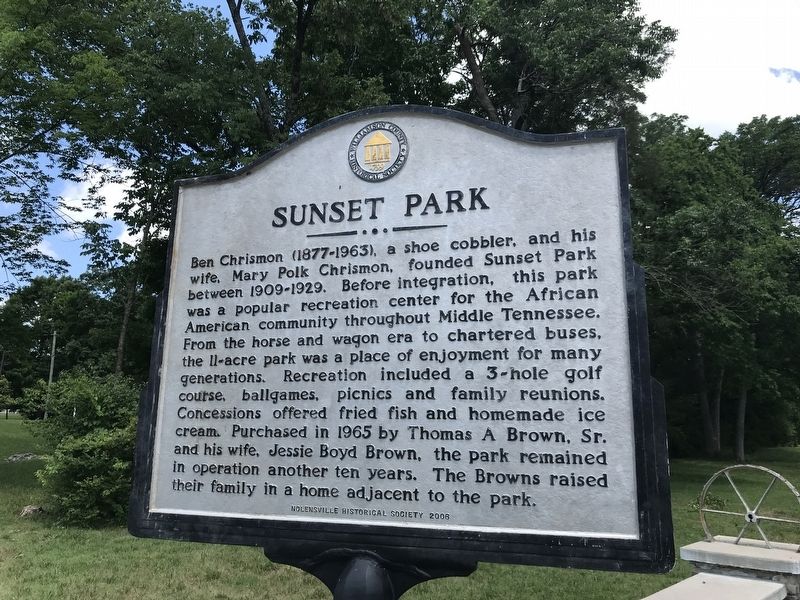 Sunset Park Marker (side A) image. Click for full size.