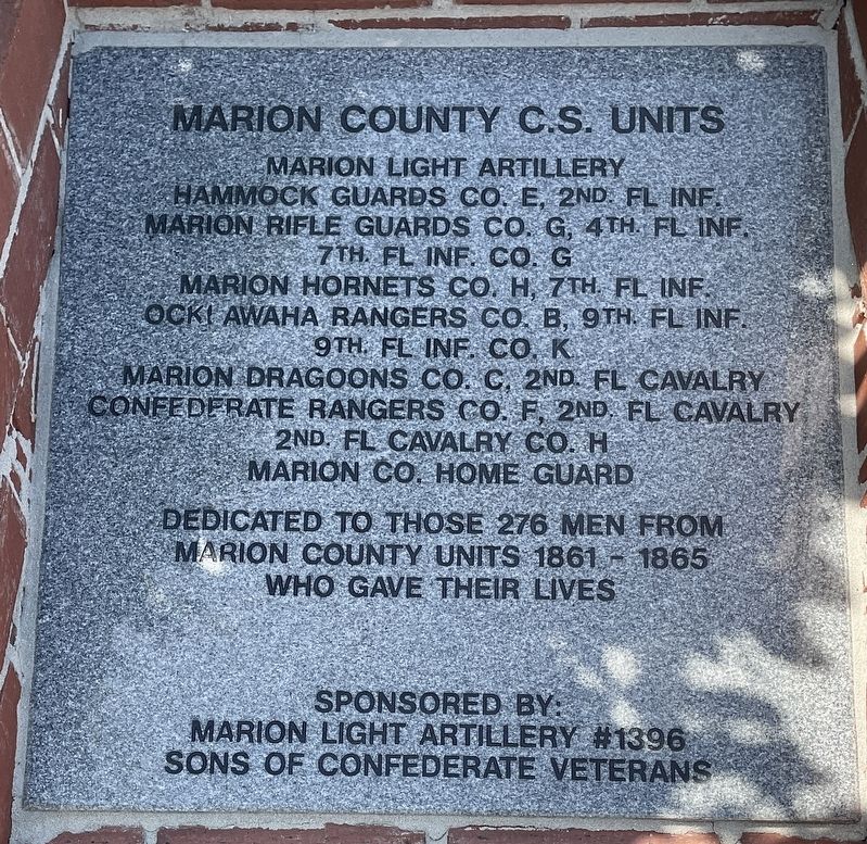 Marion County C.S. Units Marker image. Click for full size.