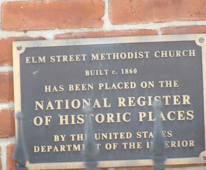 Elm Street Methodist Church Marker image. Click for full size.