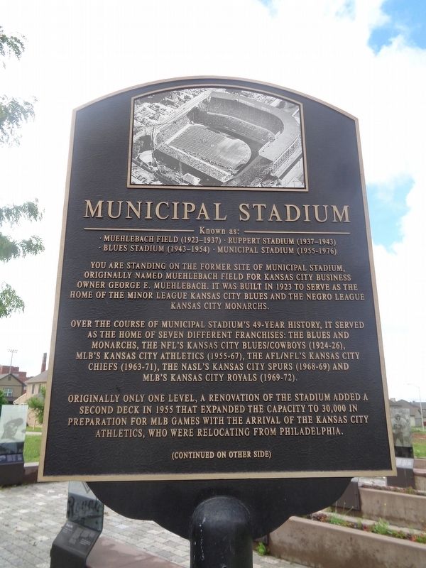 Municipal Stadium Marker image. Click for full size.
