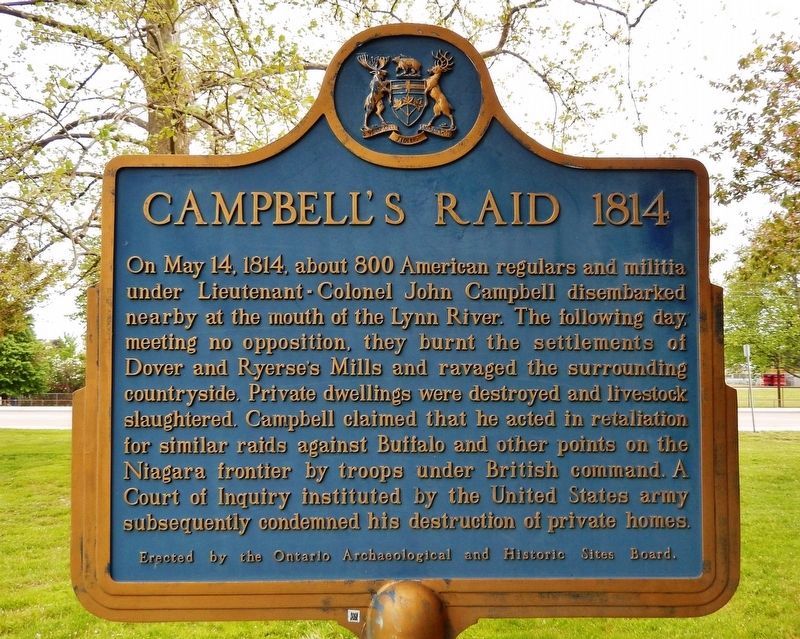 Campbell's Raid 1814 Marker image. Click for full size.