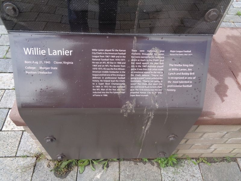 Willie Lanier Marker image. Click for full size.