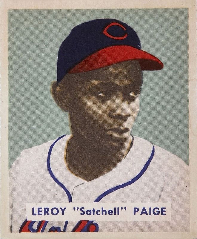 Leroy Robert "Satchel" Paige baseball card. Click for full size. Leroy Robert "Satchel" Paige baseball card image. Click for full size.
