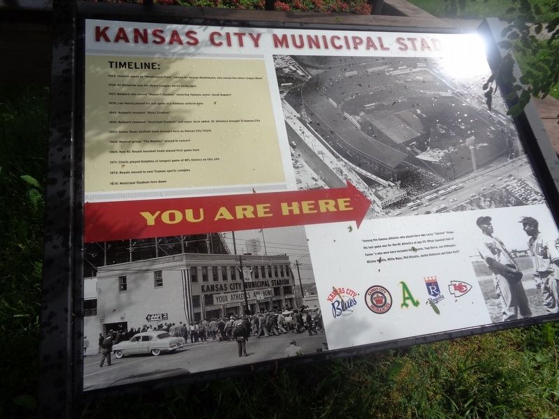Kansas City Municipal Stadium Marker image. Click for full size.