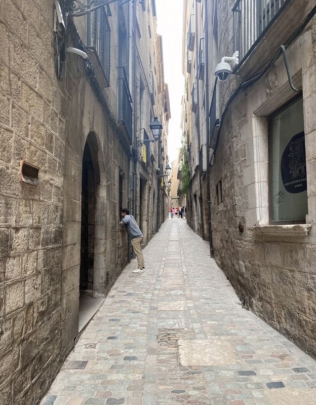 Joachim Vayreda i Vila Marker - wide view up a narrow street image. Click for full size.