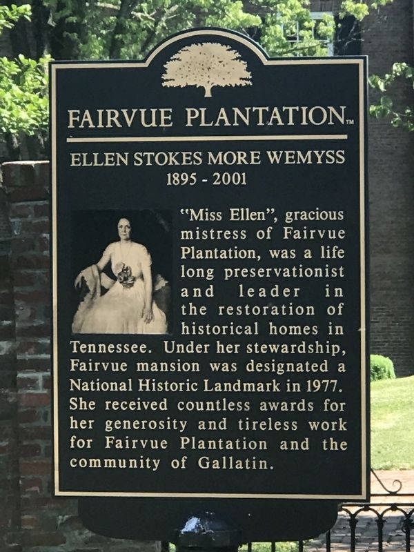 Ellen Stokes More Wemyss Historical Marker