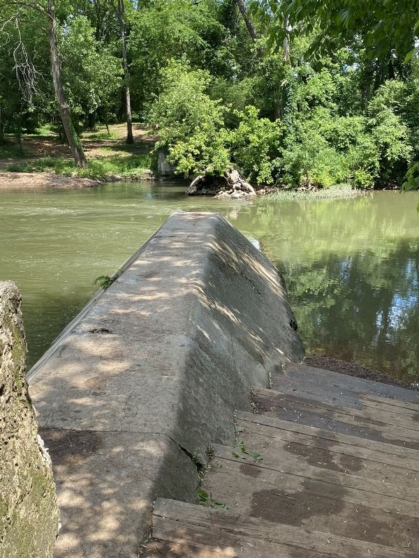 Newsom’s Mill dam remnant. Click for full size. Newsom’s Mill dam remnant image. Click for full size.