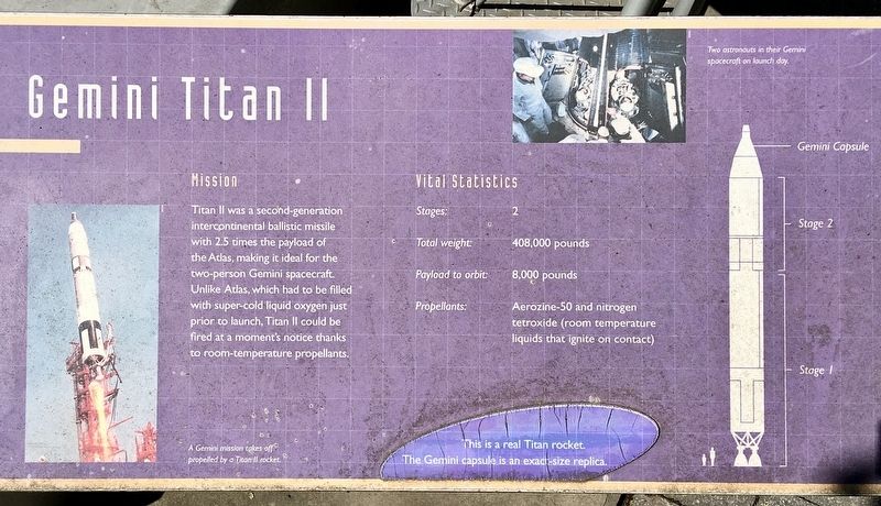 Gemini Titan II Marker image. Click for full size.