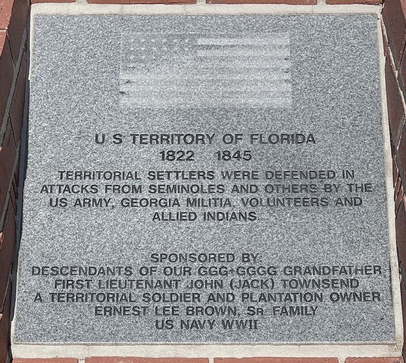 U.S. Territory of Florida Marker image. Click for full size.