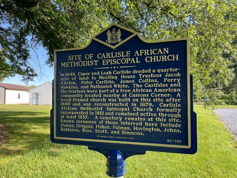 Site of Carlisle African Methodist Episcopal Church Marker image. Click for full size.