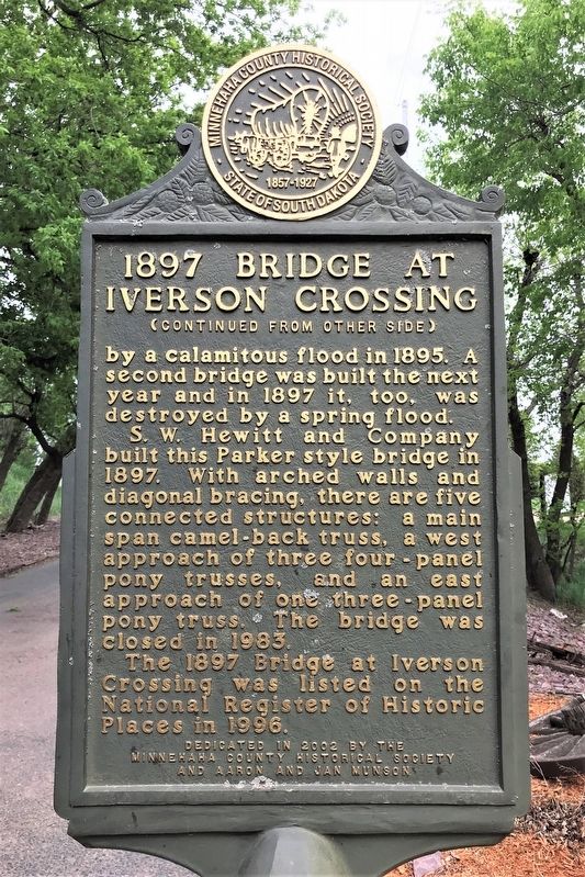 1897 Bridge at Iverson Crossing Marker image. Click for full size.