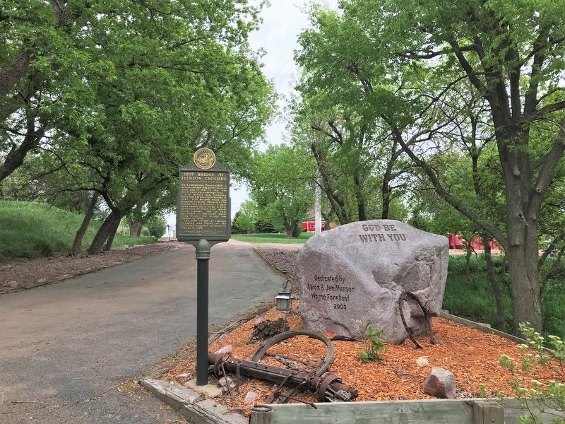 1897 Bridge at Iverson Crossing Marker, from the west image. Click for full size.