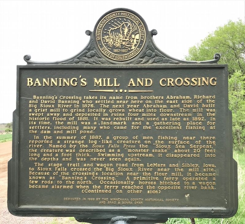Banning's Mill and Crossing Marker image. Click for full size.
