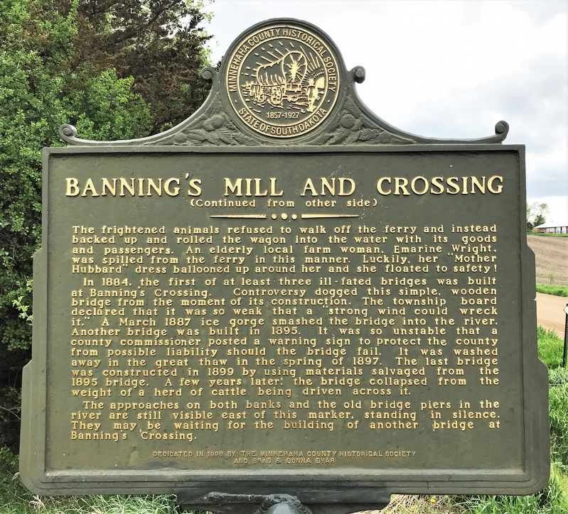 Banning's Mill and Crossing Marker image. Click for full size.