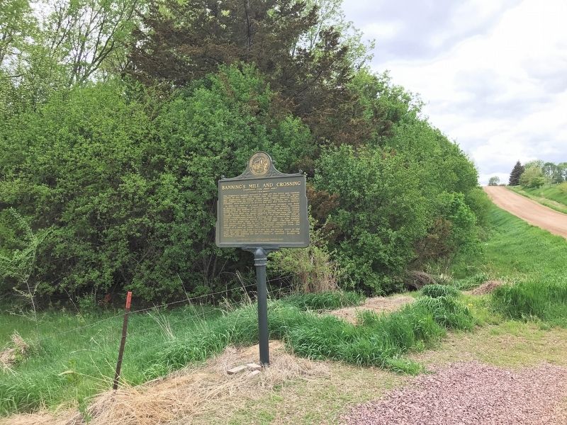 Banning's Mill and Crossing Marker, from the east image. Click for full size.