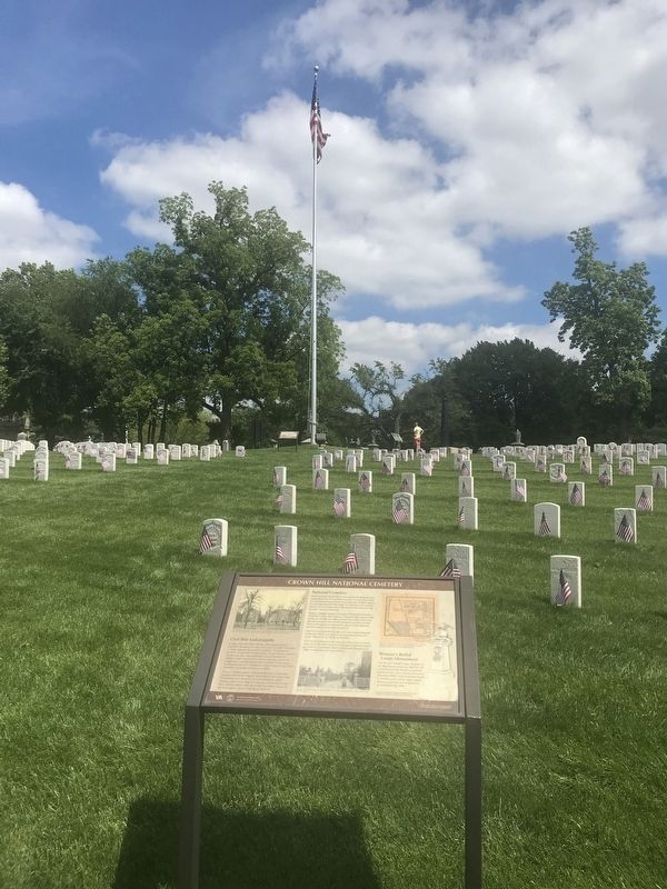 Crown Hill National Cemetery Marker. Click for full size. Crown Hill National Cemetery Marker image. Click for full size.