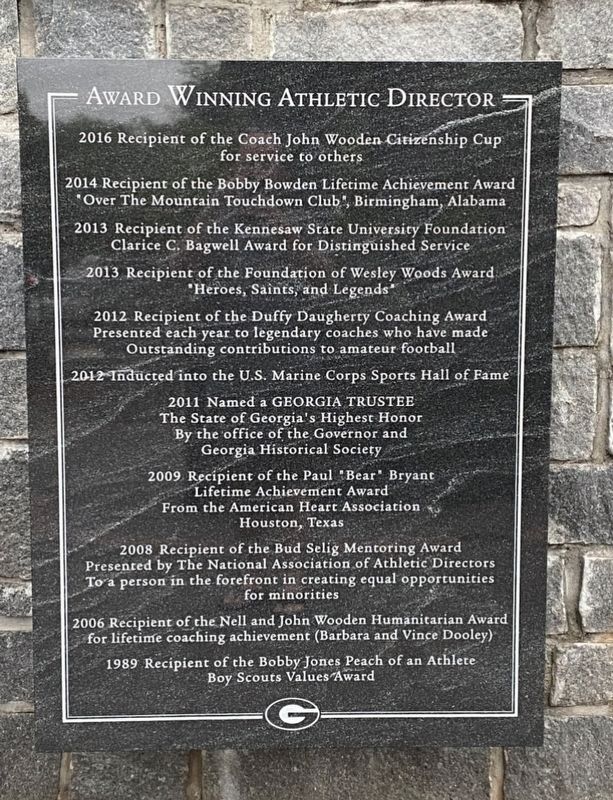 Award Winning Athletic Director Marker image. Click for full size.