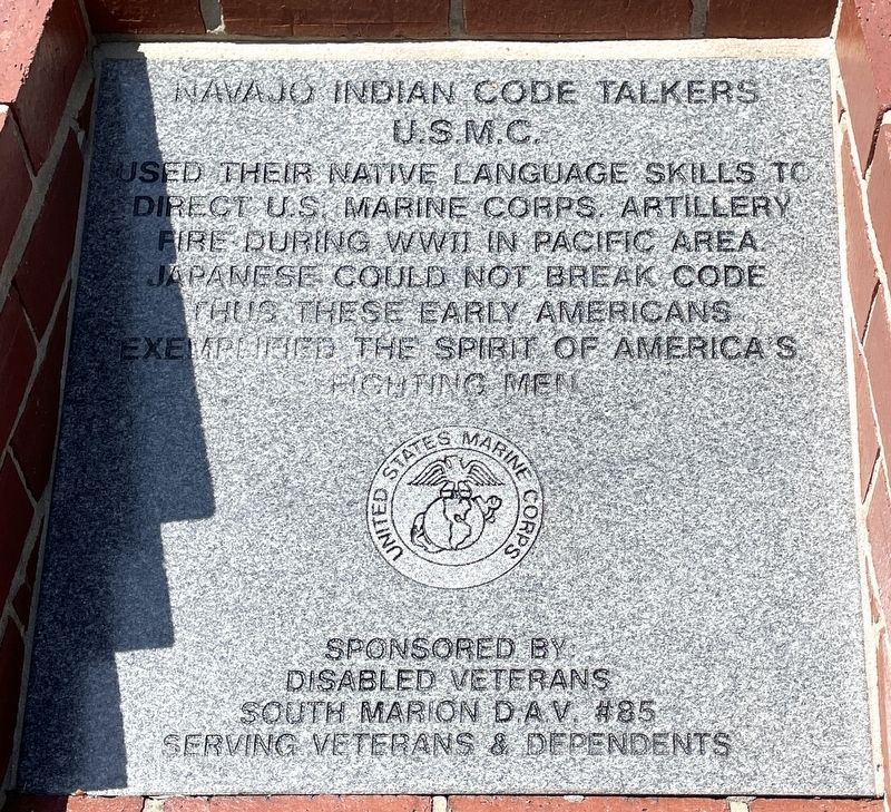 Navajo Indian Code Talkers Marker image. Click for full size.