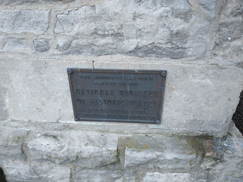 National Register of Historical Places plaque on the church building image. Click for full size.