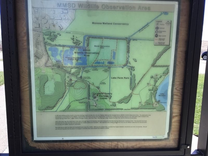 MMSD Wildlife Observation Area Marker image. Click for full size.