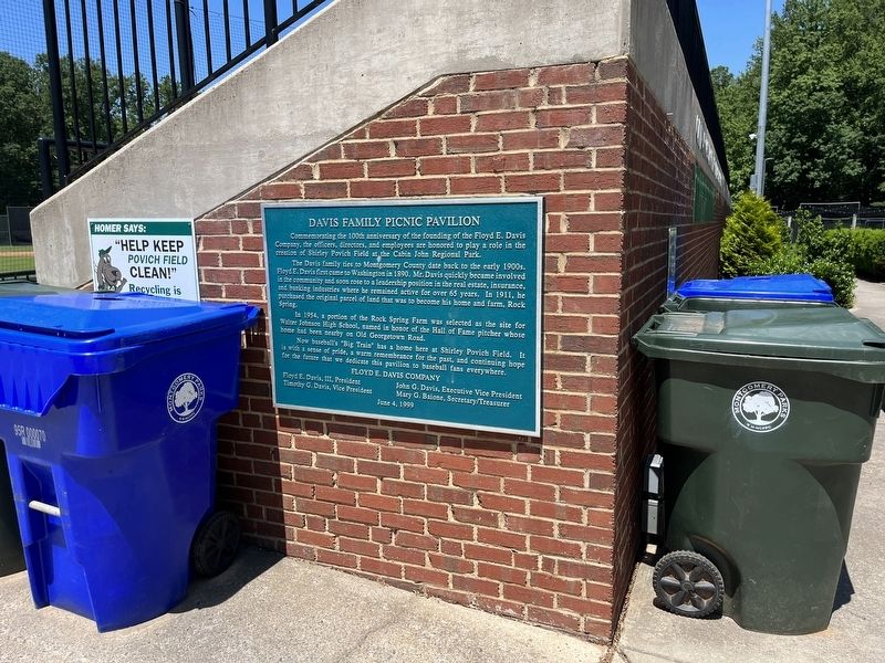 Davis Family Picnic Pavilion Marker. Click for full size. Davis Family Picnic Pavilion Marker image. Click for full size.
