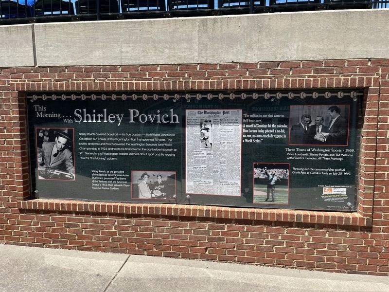 This Morning with Shirley Povich Marker image. Click for full size.