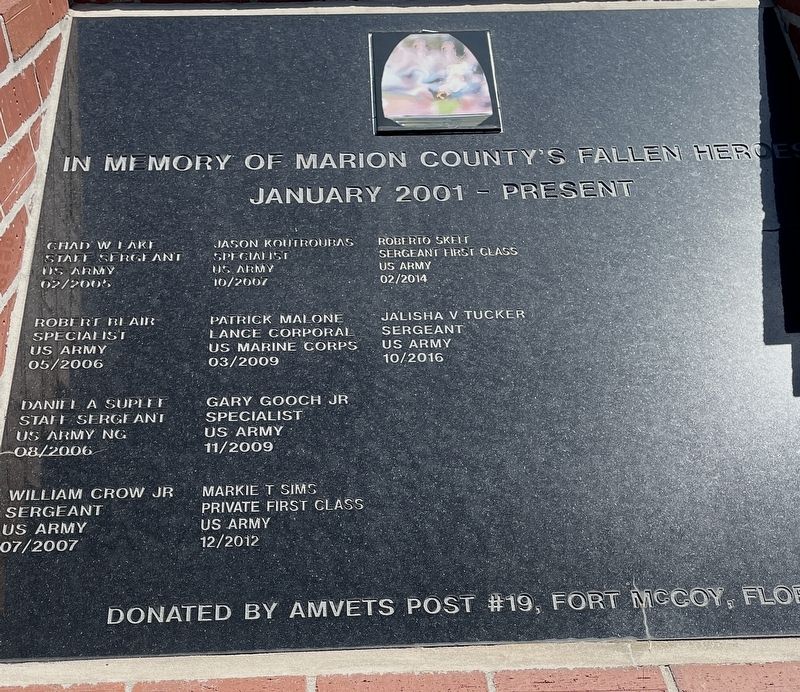 In Memory of Marion Countys Fallen Marker. Click for full size. In Memory of Marion Countys Fallen Marker image. Click for full size.