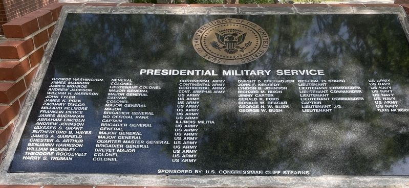 Presidential Military Service Marker image. Click for full size.