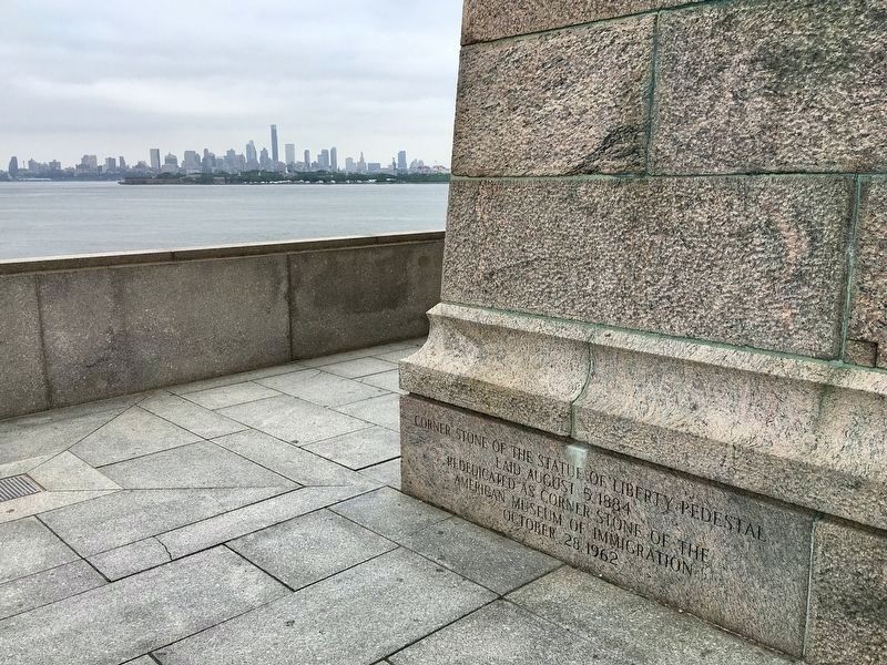 Cornerstone of the Statue of Liberty Pedestal image. Click for full size.