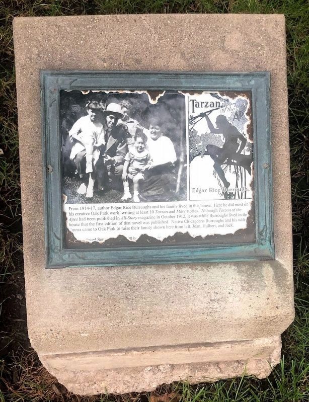 Marker at Edgar Rice Burroughs's House image. Click for full size.