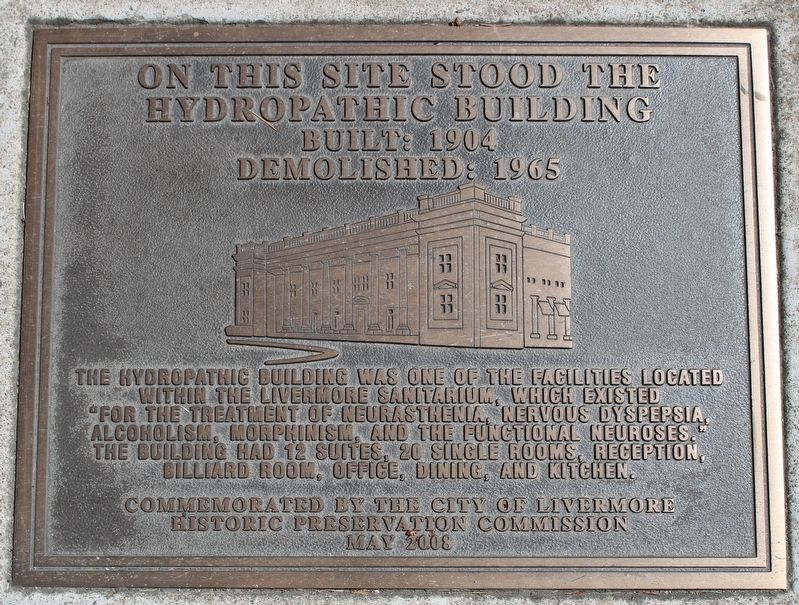 On this Site Stood the Hydropathic Building Marker image. Click for full size.