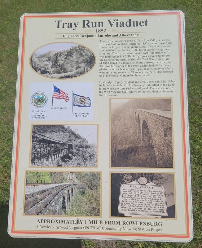 Tray Run Viaduct Marker image. Click for full size.