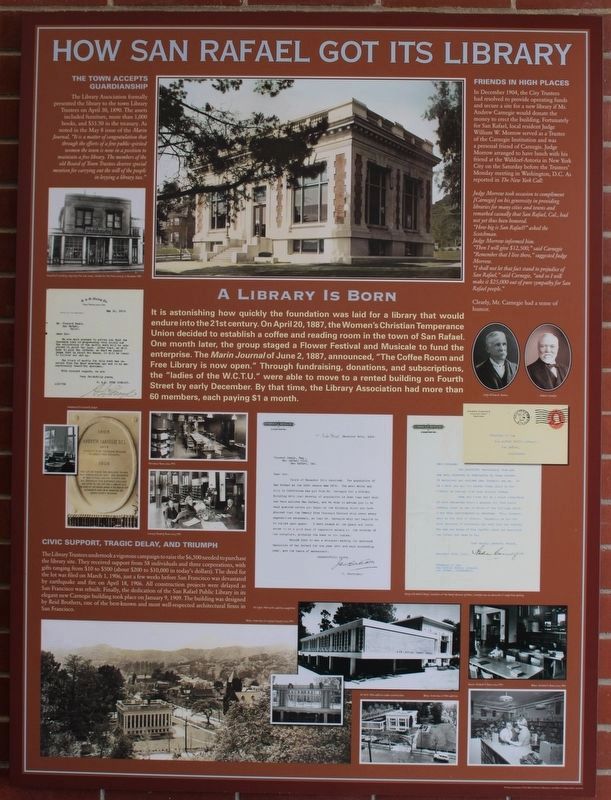 How San Rafael Got Its Library Marker image. Click for full size.