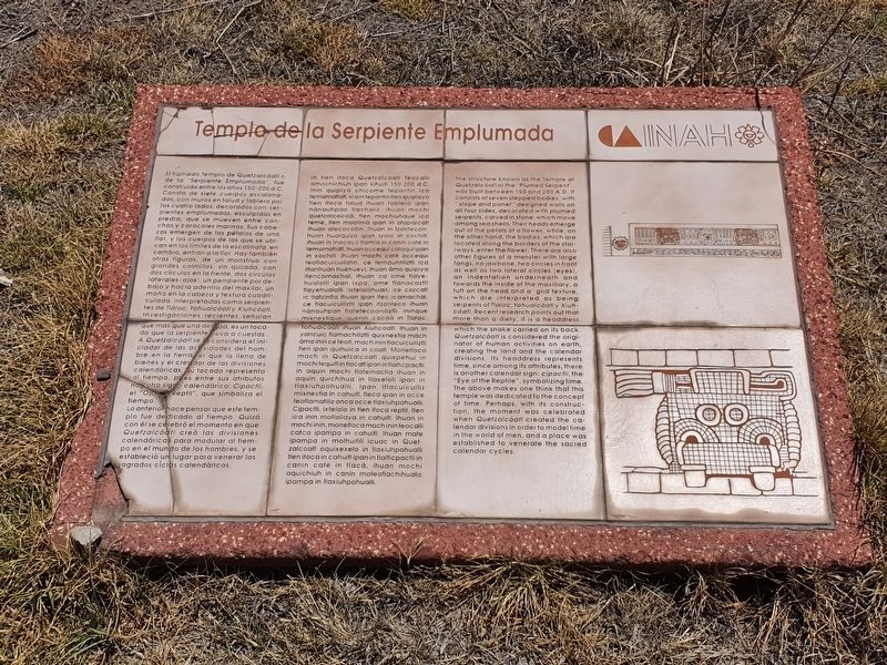 Temple of the Plumed Serpent Marker. Click for full size. Temple of the Plumed Serpent Marker image. Click for full size.