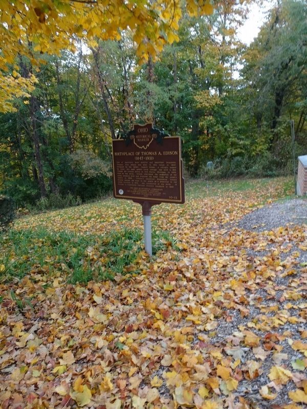 Birthplace of Thomas A. Edison Marker image. Click for full size.