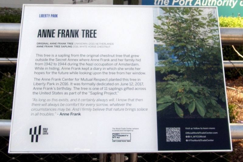 Anne Frank Tree Marker image. Click for full size.