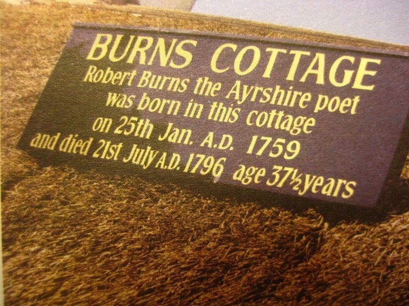 Burns Cottage Marker. Click for full size. Burns Cottage Marker image. Click for full size.