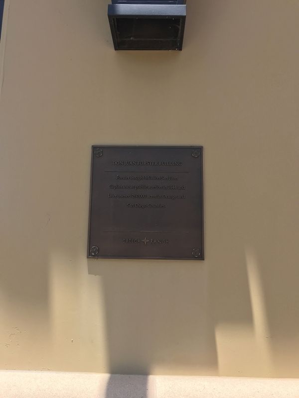 Don Juan Forester Building Marker. Click for full size. Don Juan Forester Building Marker image. Click for full size.