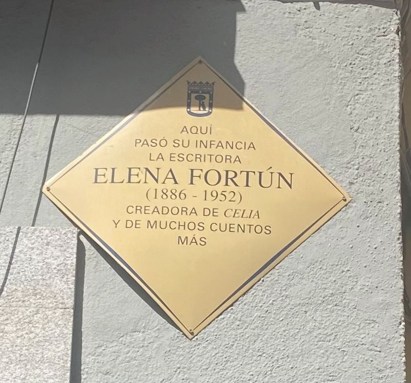 Elena Fortún Marker. Click for full size. Elena Fortún Marker image. Click for full size.