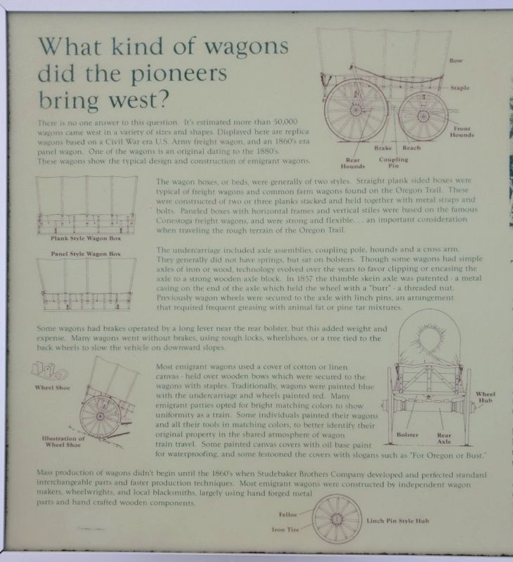The Wagon Encampment Marker image. Click for full size.