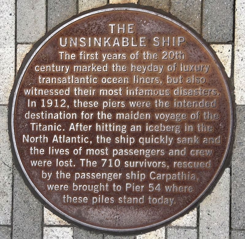 The Unsinkable Ship Marker image. Click for full size.
