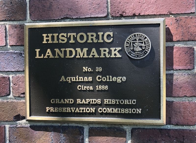 Grand Rapids Historic Landmark at Holmdene Hall. Click for full size. Grand Rapids Historic Landmark at Holmdene Hall image. Click for full size.