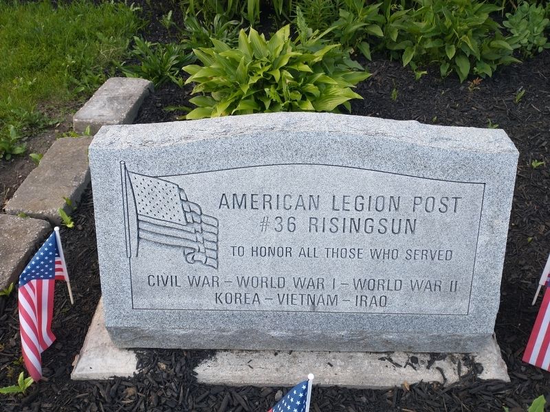 Risingsun Veterans Memorial. Click for full size. Risingsun Veterans Memorial image. Click for full size.