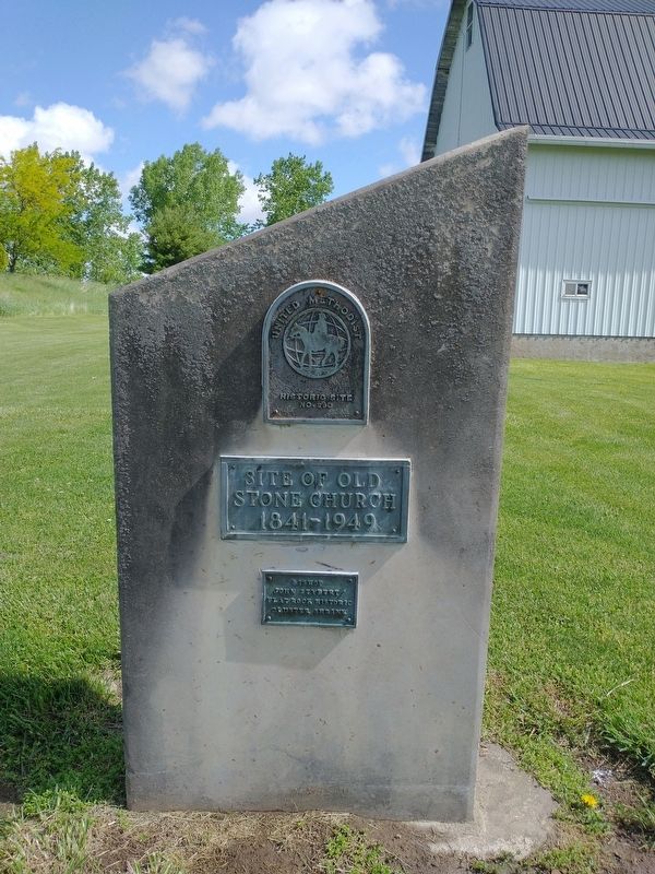 Site Of Old Stone Church Marker. Click for full size. Site Of Old Stone Church Marker image. Click for full size.