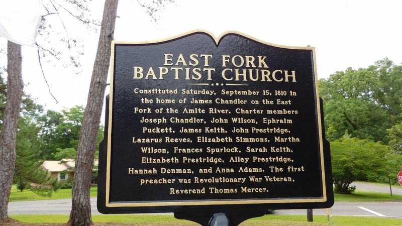 East Fork Baptist Church Marker. Click for full size. East Fork Baptist Church Marker image. Click for full size.