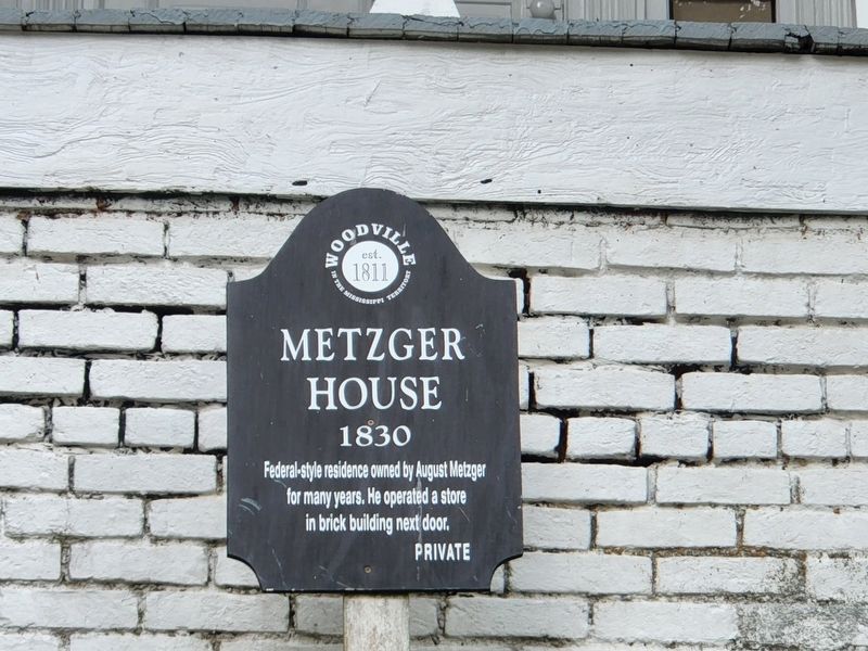 Metzger House Marker. Click for full size. Metzger House Marker image. Click for full size.