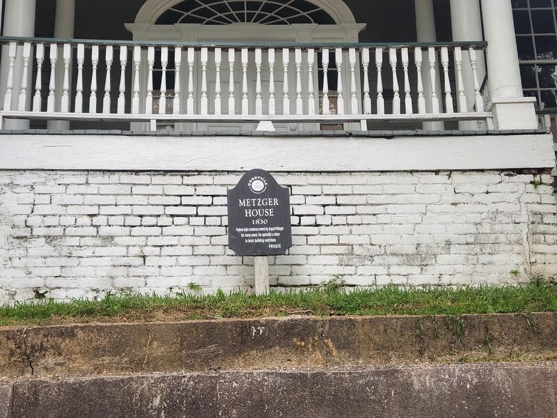 Metzger House Marker. Click for full size. Metzger House Marker image. Click for full size.