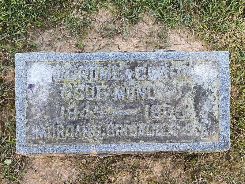 Jerome"Sue Mundy" Clarkes Grave Marker image. Click for full size.
